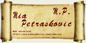 Mia Petrašković vizit kartica